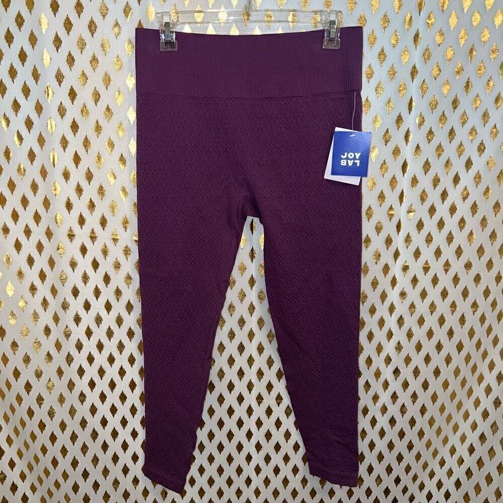 NWT Joy Lab mulberry purple seamless hi rise 7/8 leggings size XL